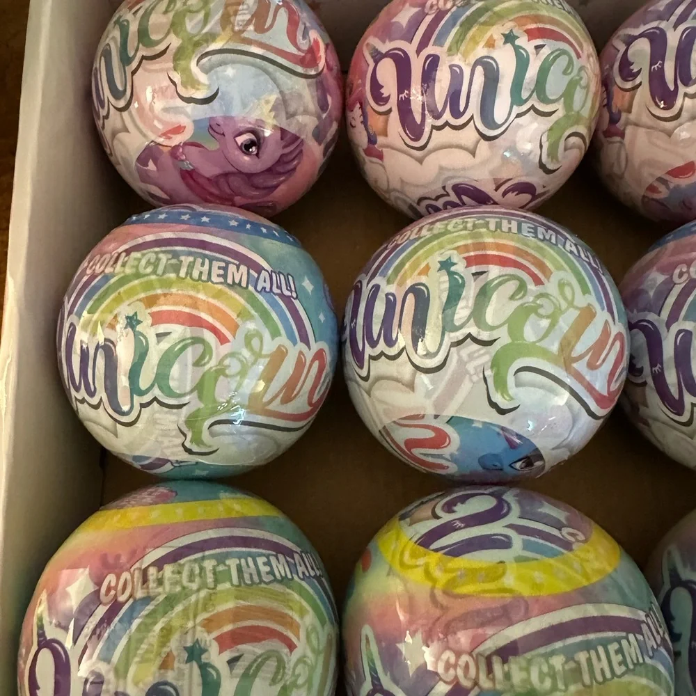 Unicorn Surprise Party Favor Balls - Multicolor - whole box